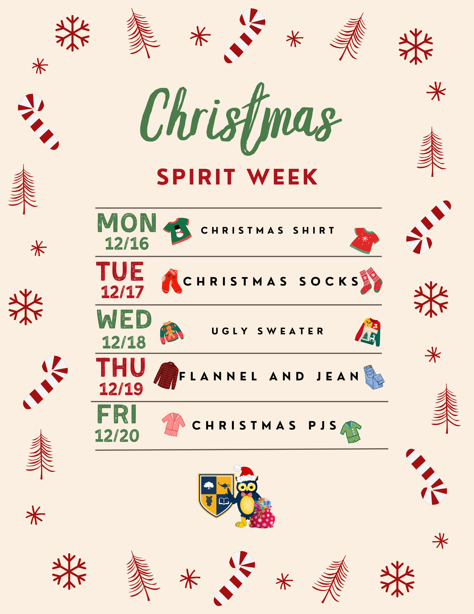 Christmas Spirit Week